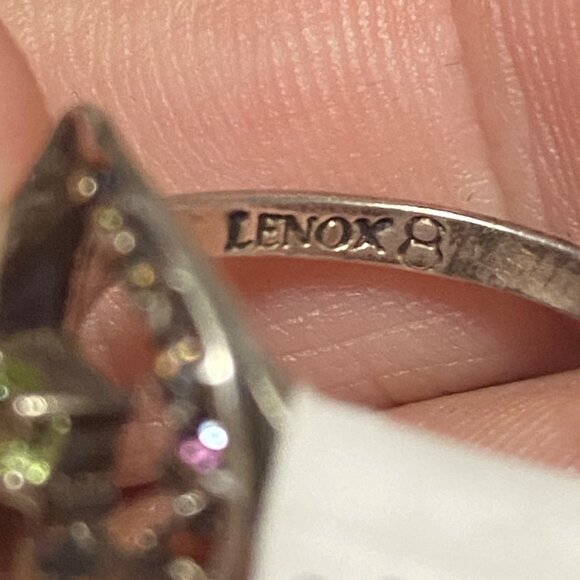 Heart Ring Size 7.5 Garnet Amethyst Spinel Tourmaline Sterling Silver 925 Women - Picture 9 of 10